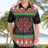 Merry Christmas Ya Filthy Animal Hawaiian Shirt Retro Christmas Humor - Wonder Print Shop