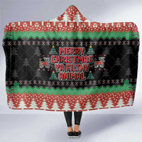 Merry Christmas Ya Filthy Animal Hooded Blanket Retro Christmas Humor - Wonder Print Shop