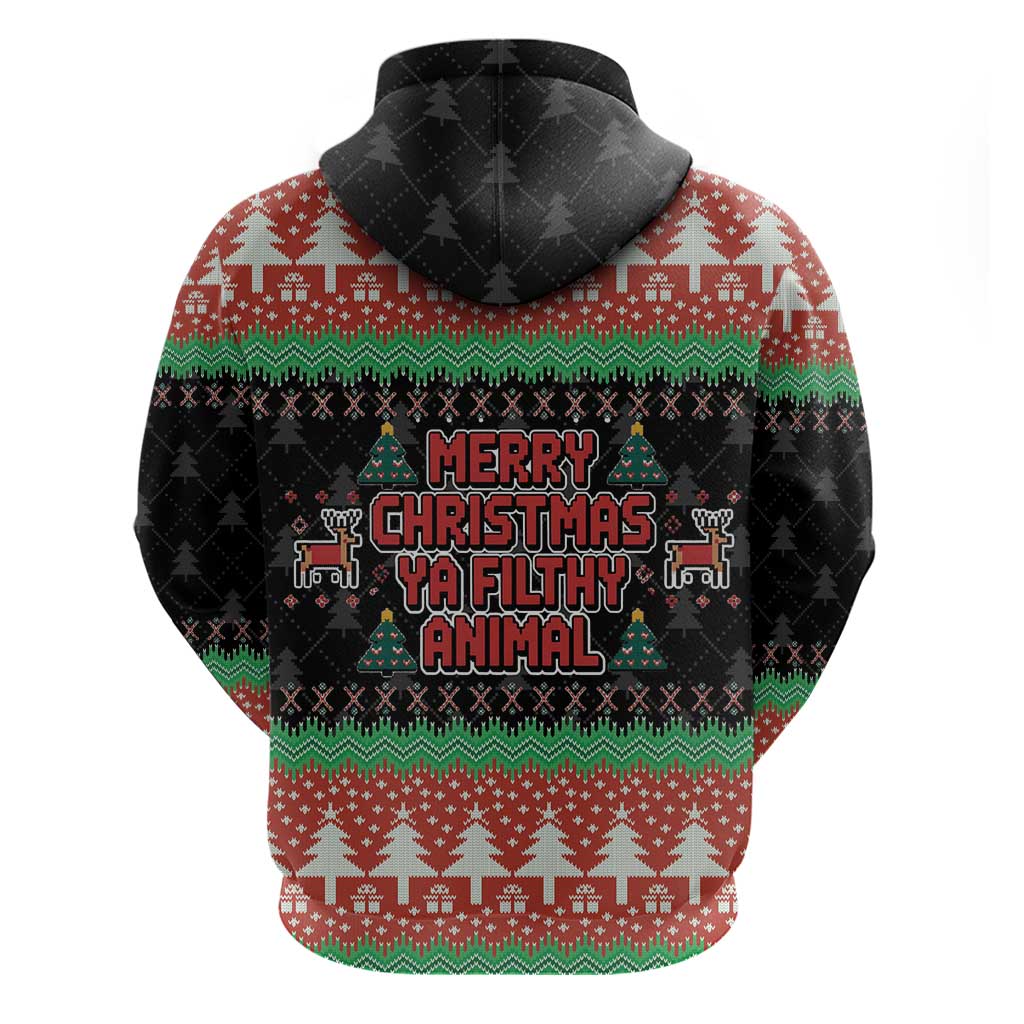 Merry Christmas Ya Filthy Animal Hoodie Retro Christmas Humor - Wonder Print Shop