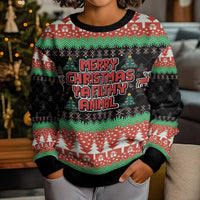 Merry Christmas Ya Filthy Animal Kid Ugly Christmas Sweater Retro Christmas Humor - Wonder Print Shop