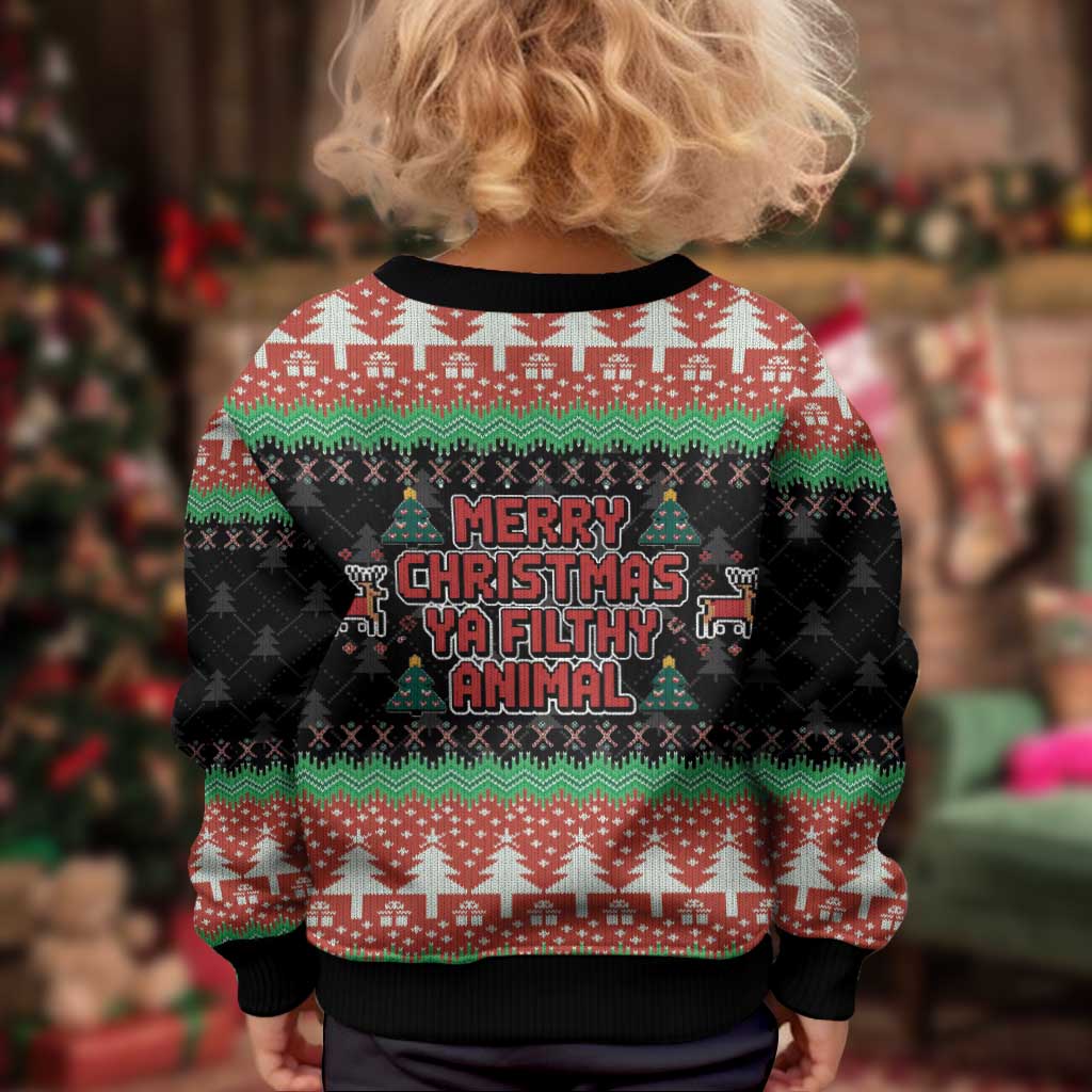 Merry Christmas Ya Filthy Animal Kid Ugly Christmas Sweater Retro Christmas Humor - Wonder Print Shop