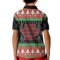 Merry Christmas Ya Filthy Animal Kid Polo Shirt Retro Christmas Humor - Wonder Print Shop