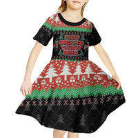 Merry Christmas Ya Filthy Animal Kid Short Sleeve Dress Retro Christmas Humor - Wonder Print Shop