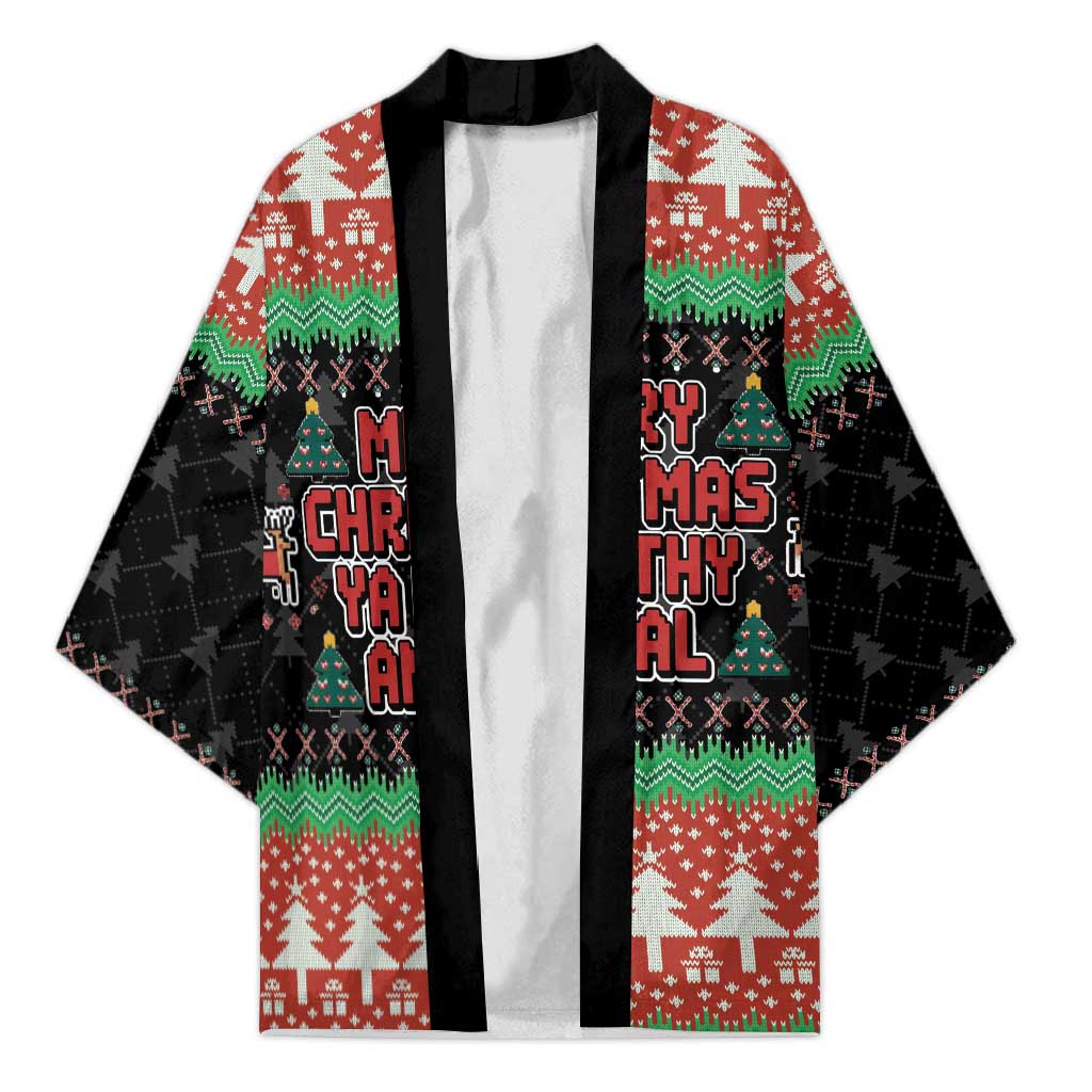 Merry Christmas Ya Filthy Animal Kimono Retro Christmas Humor - Wonder Print Shop