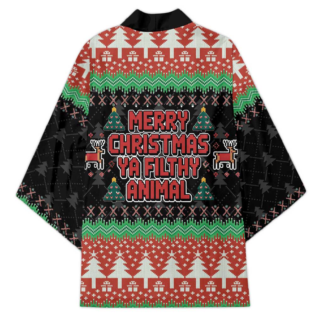 Merry Christmas Ya Filthy Animal Kimono Retro Christmas Humor - Wonder Print Shop