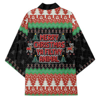 Merry Christmas Ya Filthy Animal Kimono Retro Christmas Humor - Wonder Print Shop