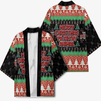 Merry Christmas Ya Filthy Animal Kimono Retro Christmas Humor - Wonder Print Shop