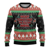 Merry Christmas Ya Filthy Animal Ugly Christmas Sweater Retro Christmas Humor - Wonder Print Shop