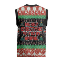 Merry Christmas Ya Filthy Animal Christmas Knitted V-Neck Vest Retro Christmas Humor - Wonder Print Shop