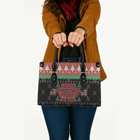 Merry Christmas Ya Filthy Animal Leather Bag Retro Christmas Humor - Wonder Print Shop