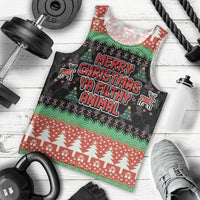 Merry Christmas Ya Filthy Animal Men Tank Top Retro Christmas Humor - Wonder Print Shop