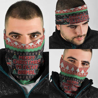 Merry Christmas Ya Filthy Animal Neck Gaiter Retro Christmas Humor - Wonder Print Shop