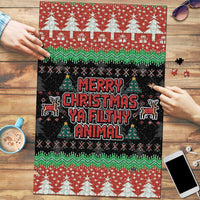 Merry Christmas Ya Filthy Animal Puzzle Retro Christmas Humor - Wonder Print Shop