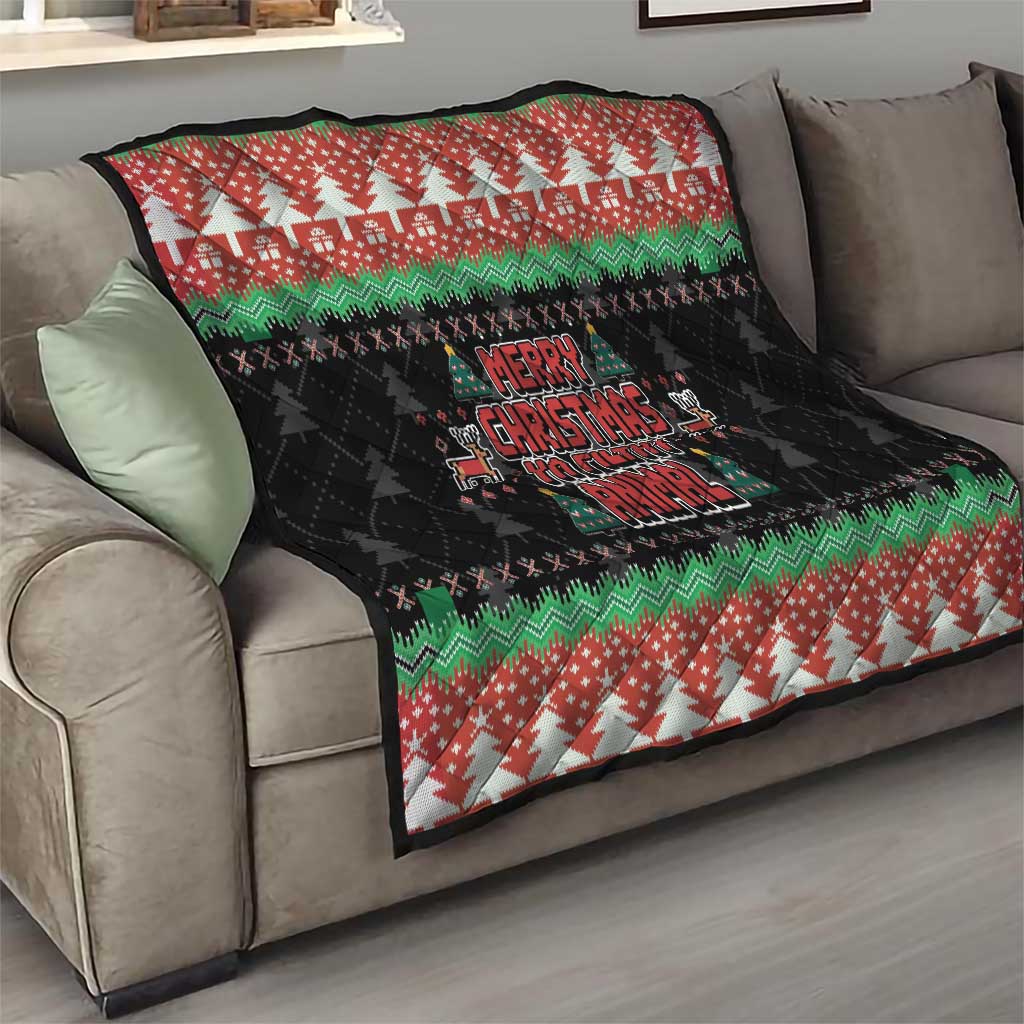 Merry Christmas Ya Filthy Animal Quilt Retro Christmas Humor - Wonder Print Shop