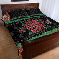 Merry Christmas Ya Filthy Animal Quilt Bed Set Retro Christmas Humor - Wonder Print Shop