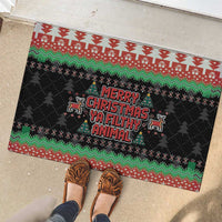 Merry Christmas Ya Filthy Animal Rubber Doormat Retro Christmas Humor - Wonder Print Shop