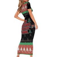 Merry Christmas Ya Filthy Animal Short Sleeve Bodycon Dress Retro Christmas Humor - Wonder Print Shop