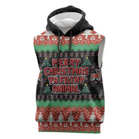 Merry Christmas Ya Filthy Animal Sleeveless Hoodie Retro Christmas Humor - Wonder Print Shop