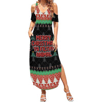 Merry Christmas Ya Filthy Animal Summer Maxi Dress Retro Christmas Humor - Wonder Print Shop