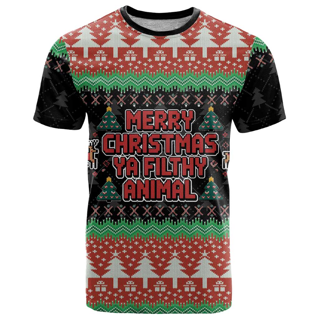 Merry Christmas Ya Filthy Animal T Shirt Retro Christmas Humor - Wonder Print Shop