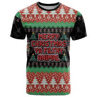 Merry Christmas Ya Filthy Animal T Shirt Retro Christmas Humor - Wonder Print Shop