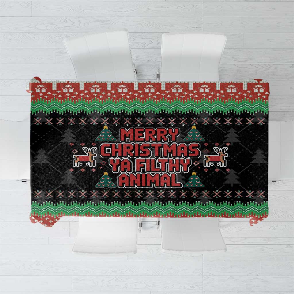 Merry Christmas Ya Filthy Animal Tablecloth Retro Christmas Humor - Wonder Print Shop