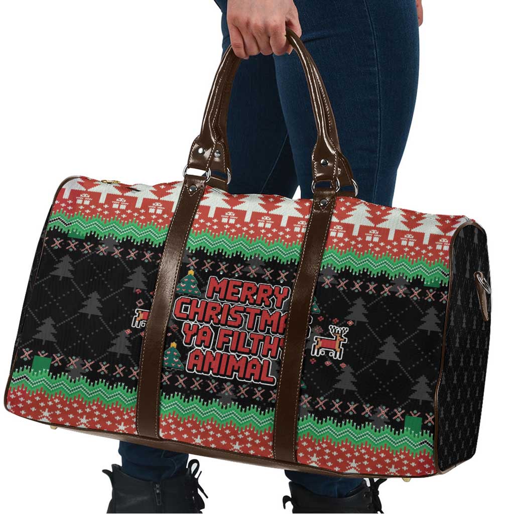 Merry Christmas Ya Filthy Animal Travel Bag Retro Christmas Humor - Wonder Print Shop