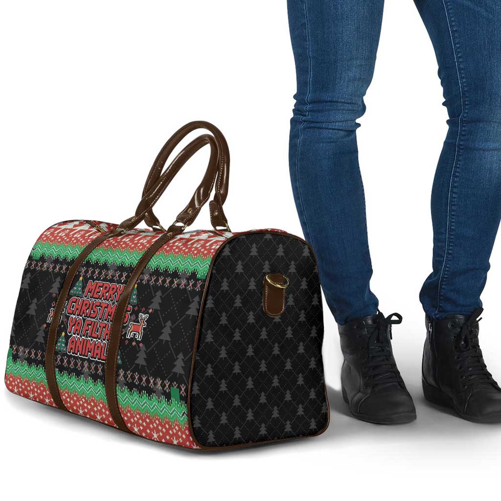 Merry Christmas Ya Filthy Animal Travel Bag Retro Christmas Humor - Wonder Print Shop