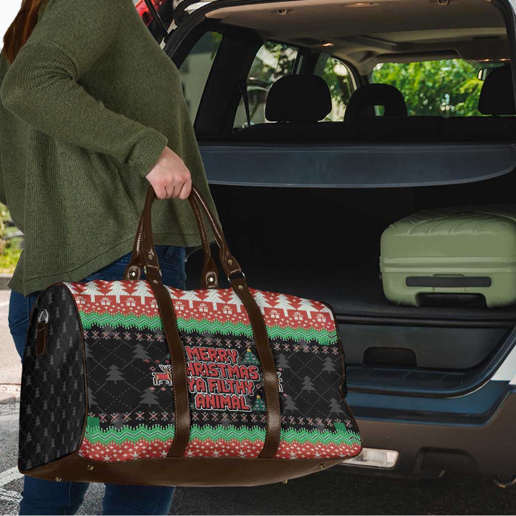 Merry Christmas Ya Filthy Animal Travel Bag Retro Christmas Humor - Wonder Print Shop