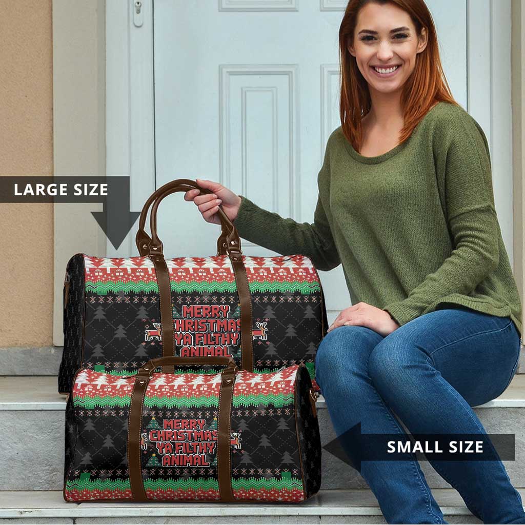 Merry Christmas Ya Filthy Animal Travel Bag Retro Christmas Humor - Wonder Print Shop