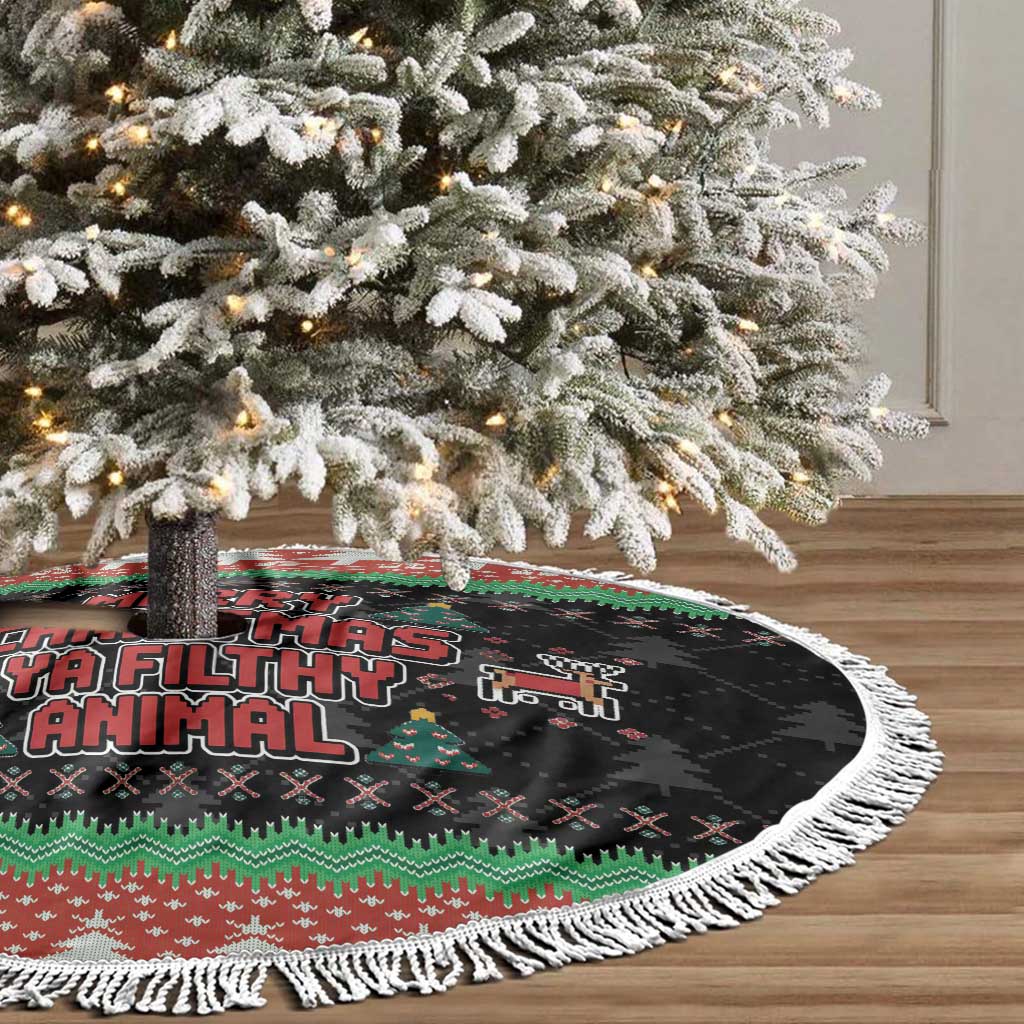 Merry Christmas Ya Filthy Animal Tree Skirt Retro Christmas Humor - Wonder Print Shop