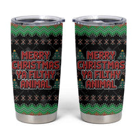 Merry Christmas Ya Filthy Animal Tumbler Cup Retro Christmas Humor - Wonder Print Shop