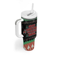 Merry Christmas Ya Filthy Animal Tumbler With Handle Retro Christmas Humor - Wonder Print Shop