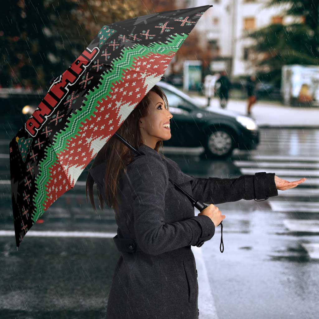 Merry Christmas Ya Filthy Animal Umbrella Retro Christmas Humor - Wonder Print Shop