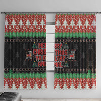 Merry Christmas Ya Filthy Animal Window Curtain Retro Christmas Humor - Wonder Print Shop