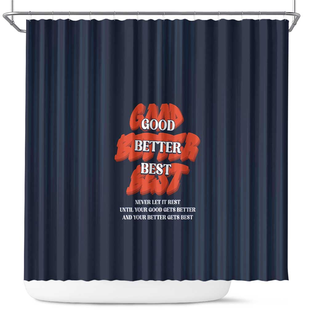 Chicago Football Shower Curtain Good Better Best Graphic - Wonder Print Shop