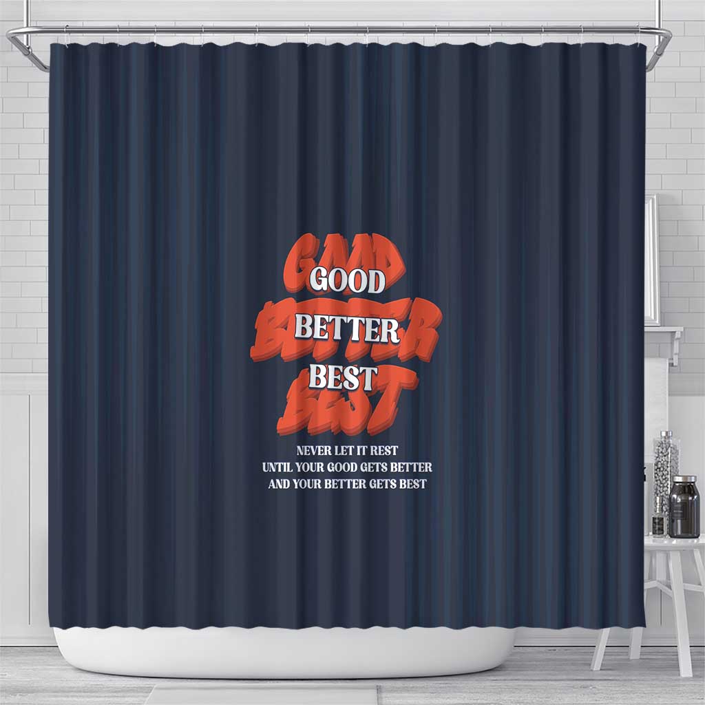 Chicago Football Shower Curtain Good Better Best Graphic - Wonder Print Shop
