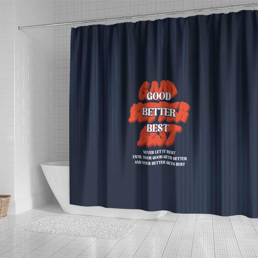 Chicago Football Shower Curtain Good Better Best Graphic - Wonder Print Shop