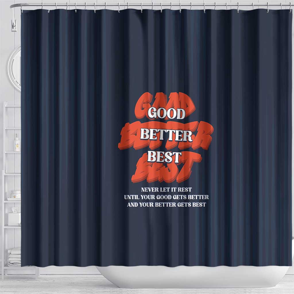 Chicago Football Shower Curtain Good Better Best Graphic - Wonder Print Shop