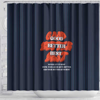 Chicago Football Shower Curtain Good Better Best Graphic - Wonder Print Shop
