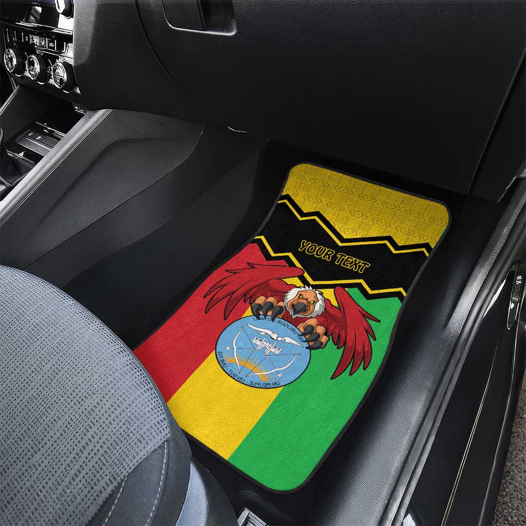 Personalised Mali Car Mats Vulture With Coat Of Arms Bogolan Pattern