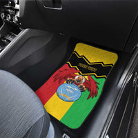 Personalised Mali Car Mats Vulture With Coat Of Arms Bogolan Pattern