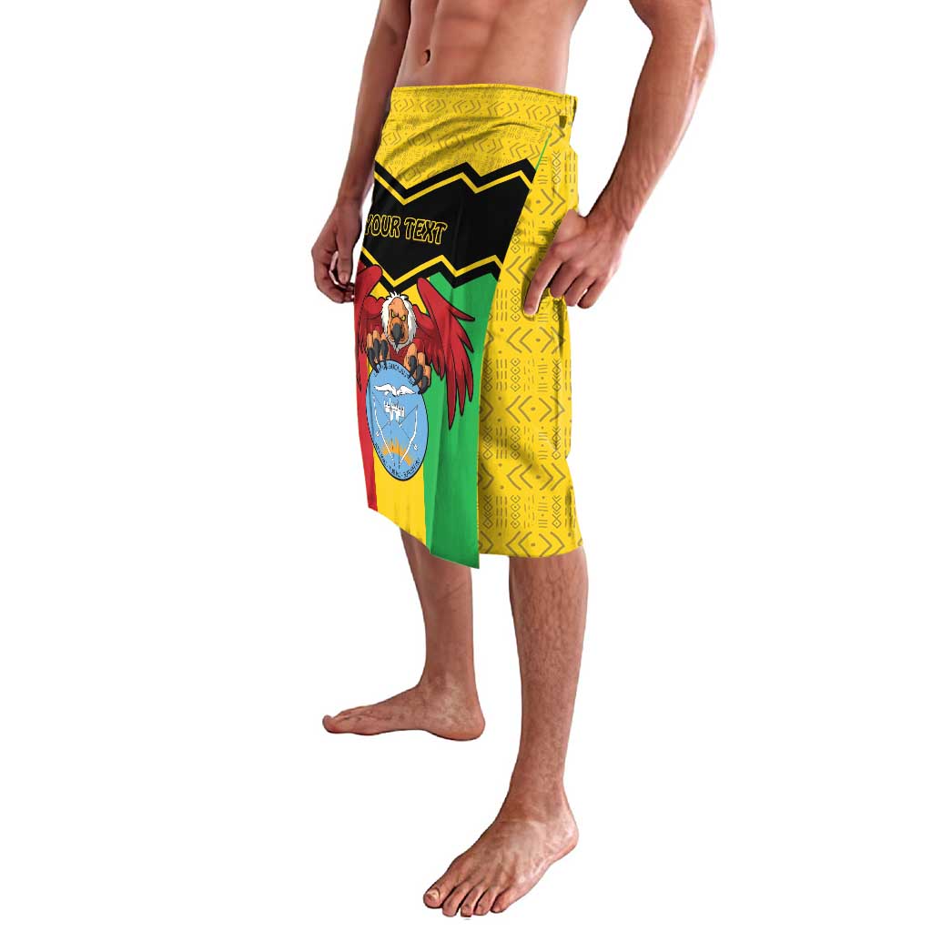Personalised Mali Lavalava Vulture With Coat Of Arms Bogolan Pattern - Wonder Print Shop