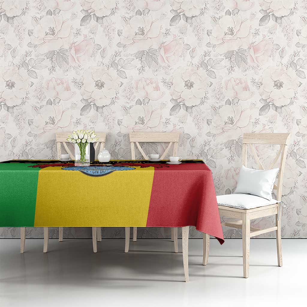 Personalised Mali Tablecloth Vulture With Coat Of Arms Bogolan Pattern - Wonder Print Shop