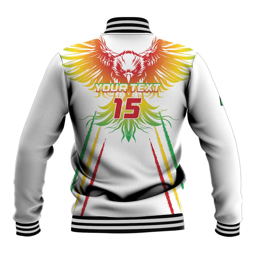 Custom Mali Football Baseball Jacket Go Les Aigles White Color