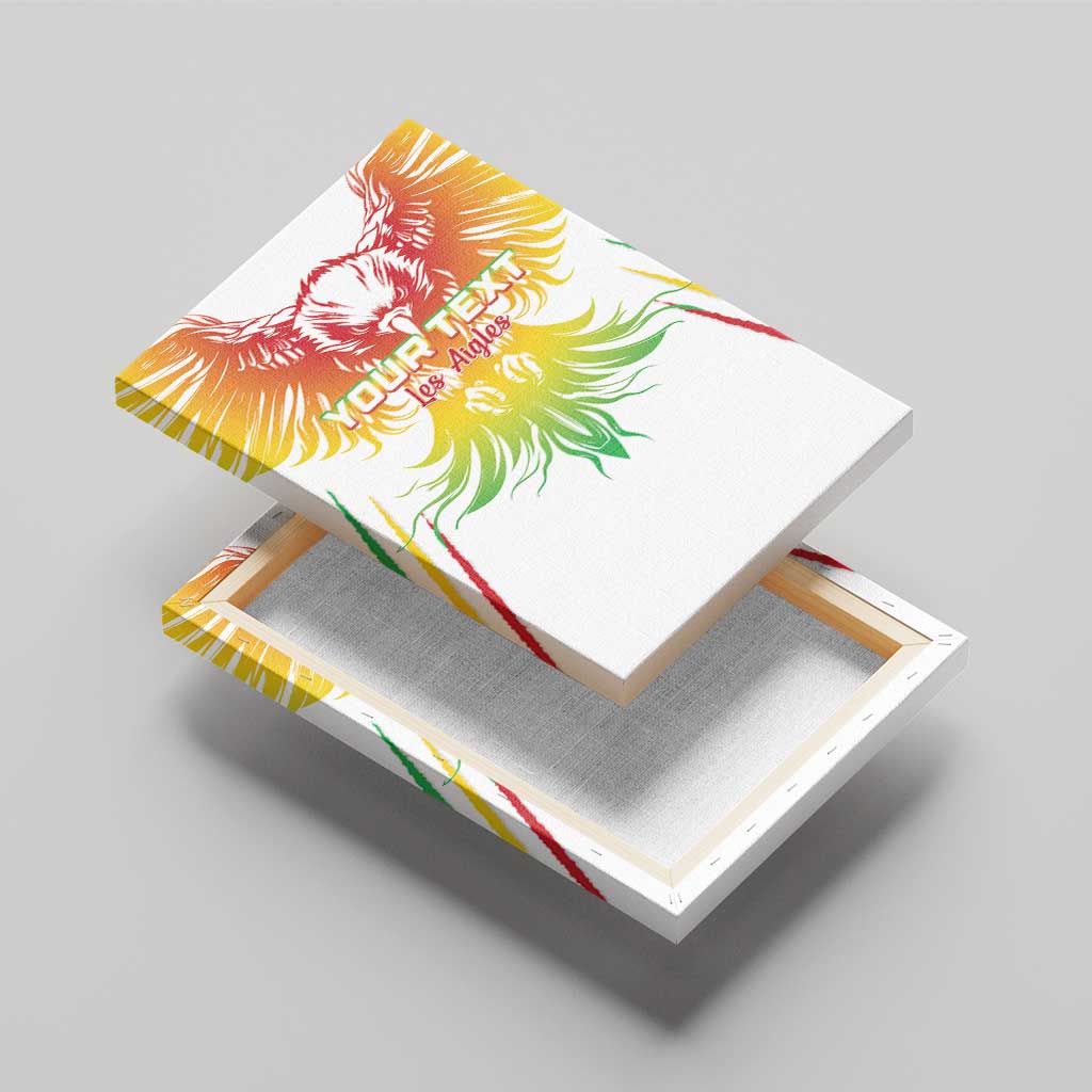 Custom Mali Football Canvas Wall Art Go Les Aigles White Color