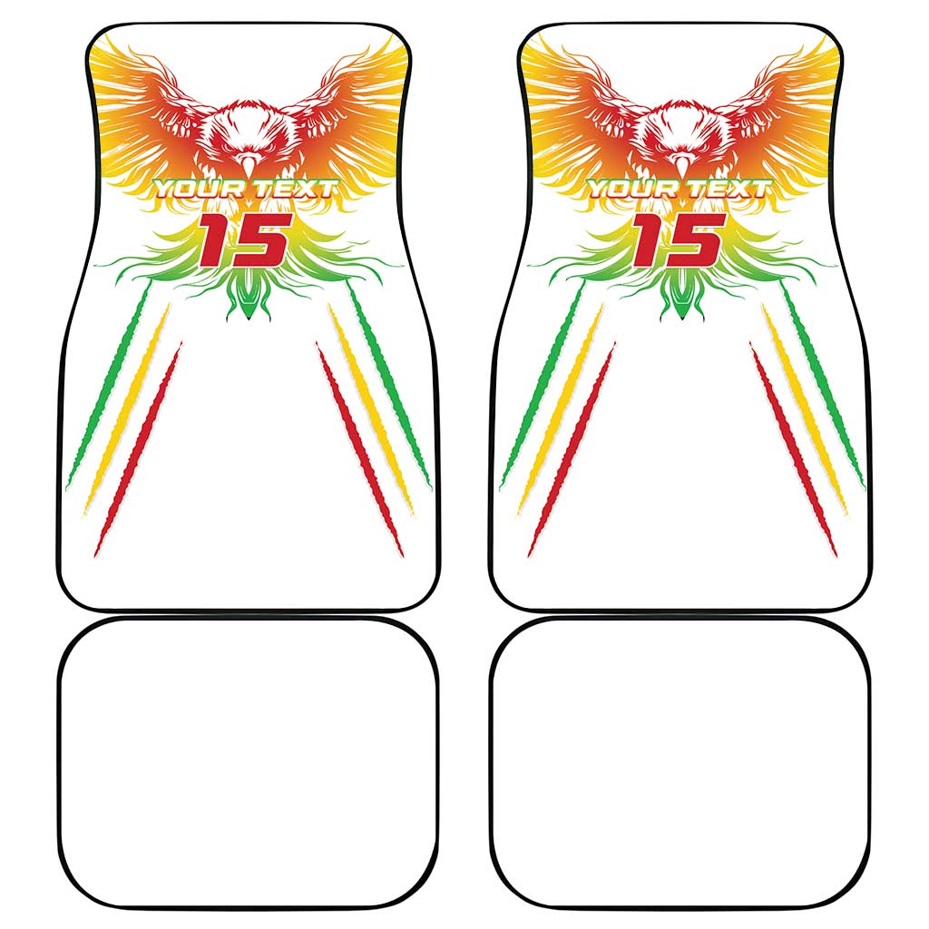 Custom Mali Football Car Mats Go Les Aigles White Color