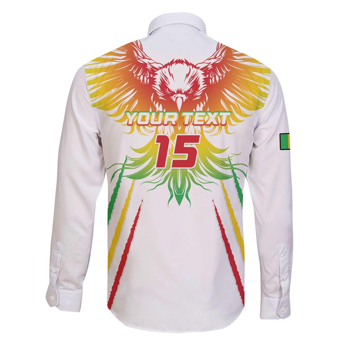 Custom Mali Football Family Matching Off The Shoulder Long Sleeve Dress and Hawaiian Shirt Go Les Aigles White Color