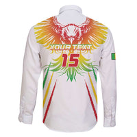Custom Mali Football Family Matching Puletasi and Hawaiian Shirt Go Les Aigles White Color