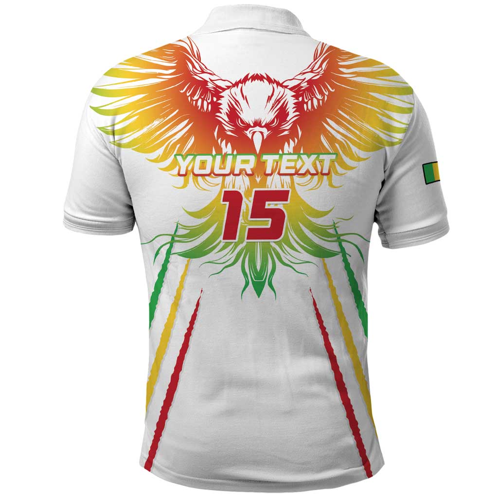 Custom Mali Football Polo Shirt Go Les Aigles White Color - Wonder Print Shop